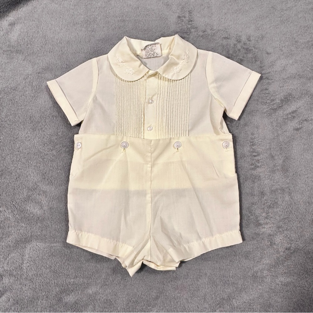 Baby Boy Pale Yellow Vintage Style Bobby Suit 3-6 Months - Brand Not known